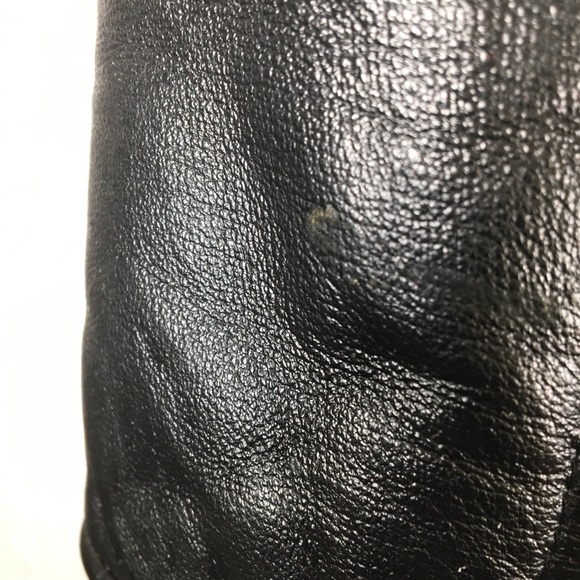 Wilsons Leather Coat Kid's Girl Sherpa Lined Black size XS Full zip Pockets - Picture 10 of 10